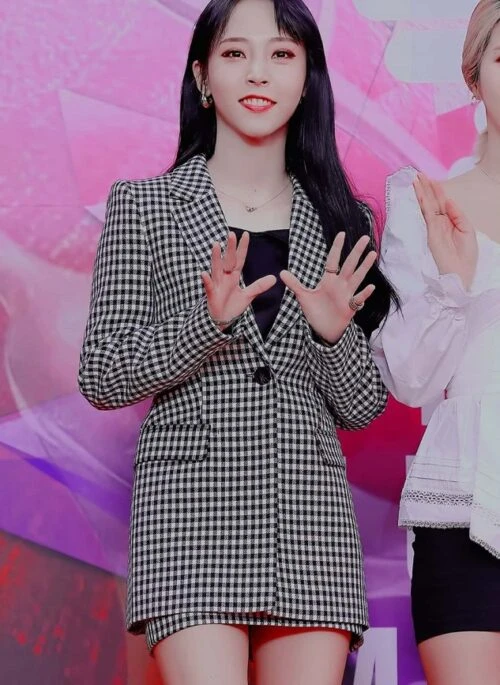 Black and White Plaid Skirt | Moonbyul – Mamamoo