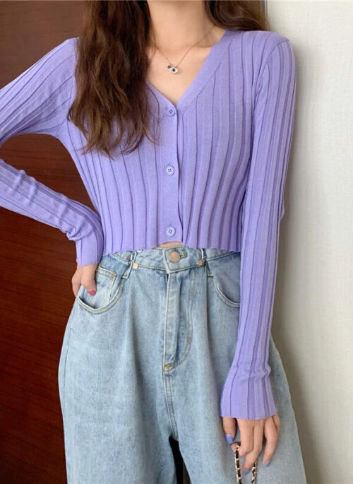 Lilac Cropped Cardigan  | Ryujin – ITZY