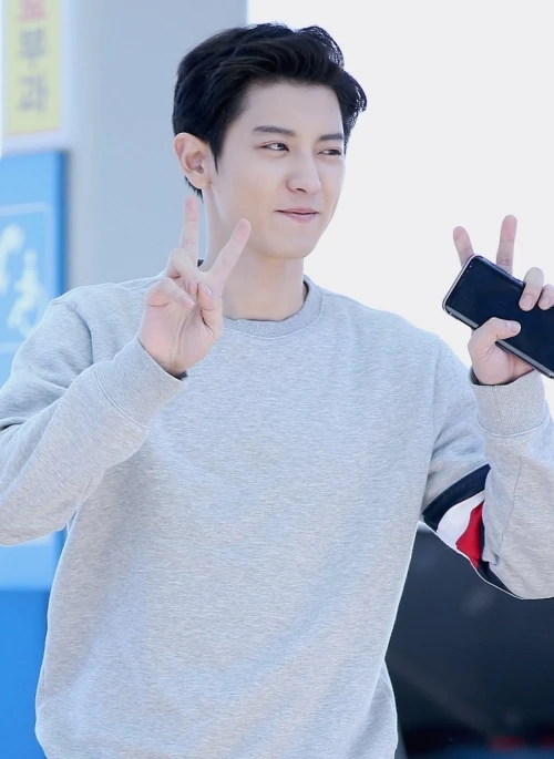 Grey Sweatshirt With Tricolor Bars | Chanyeol – EXO