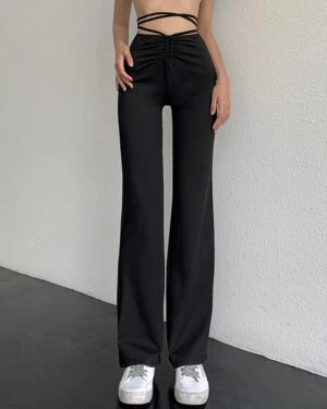 Black Tie Waist Pants | Jennie - BlackPink