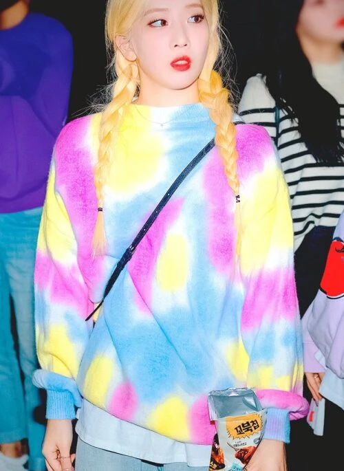 Multicolored Tricolor Tie-Dye Sweater | Kim Lip – Loona