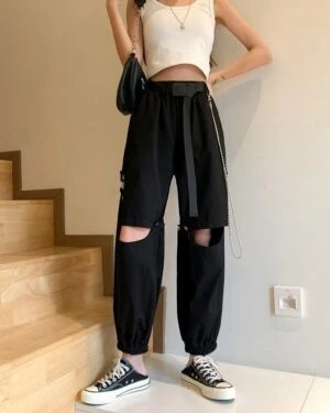 Black Detachable Pants | Yiren - Everglow