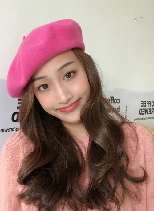 Pink Wool Beret | Sanha – Astro