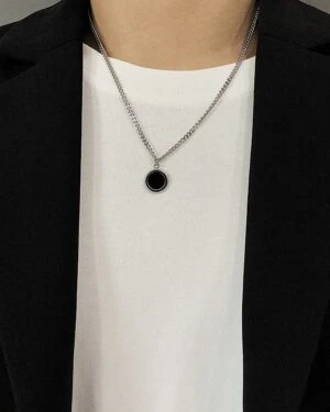 Black Circle Pendant Necklace | Jungkook - BTS