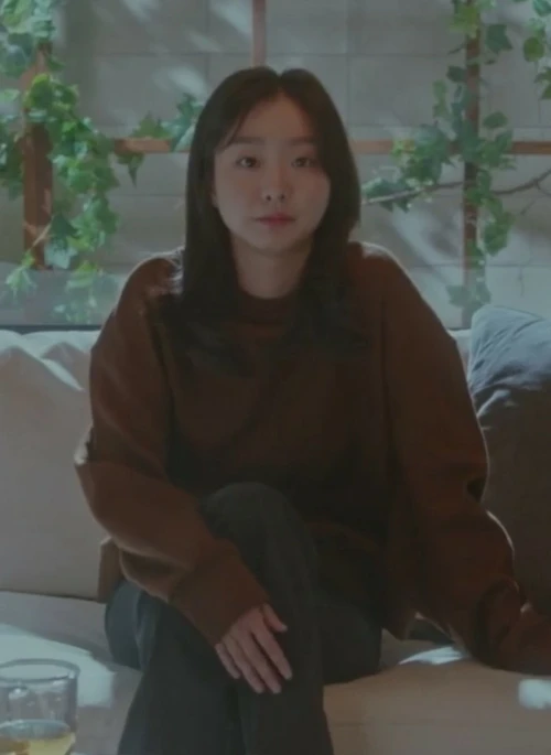 Dark Brown Oversized Sweatshirt | Kook Yeon Su – Our Beloved Summer