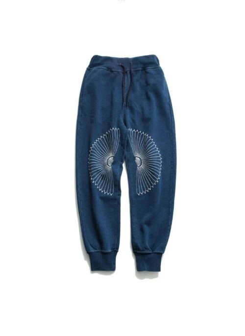 Blue Ethnic Embroidered Sweatpants | RM – BTS