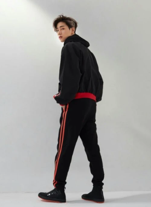 Black Double Red Striped Pants | Mark – GOT7