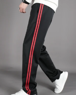 Black Double Red Striped Pants | Mark - GOT7