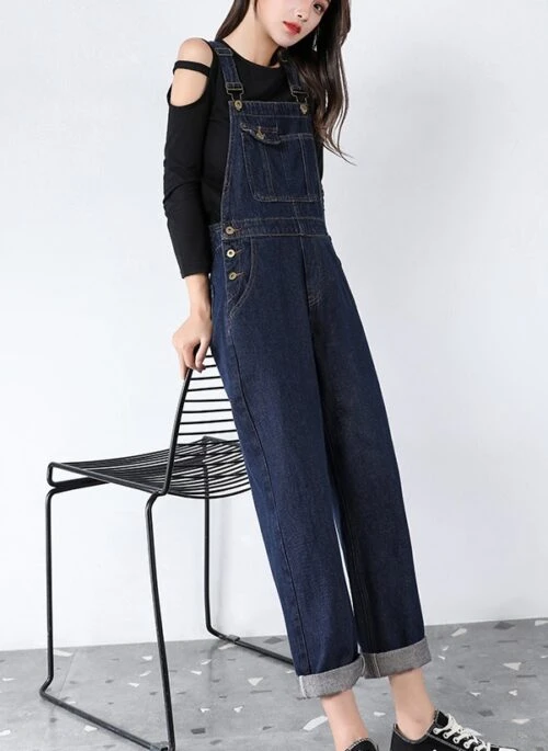 Navy Blue Denim Overall | Wendy – Red Velvet