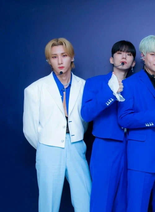 White Short Suit Blazer Jacket | IM - MONSTA X
