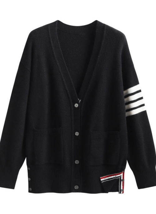 Black 4-Bar Knit Cardigan | Wonwoo – Seventeen