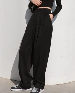 Black Wide Fit Pants | Jay - Enhypen