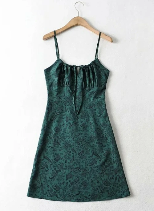 Green Bandana Pattern Sling Dress | Sooyoung – Girls Generation