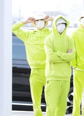 Neon Green Hoodie And Pants Airport Style Mark Fashion Chingu