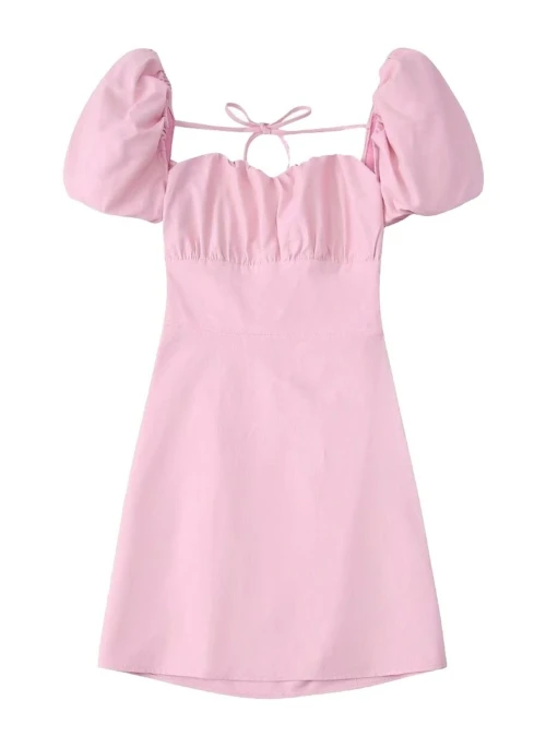 Pink Puff Sleeve Dress | Seohyun – Girls Generation