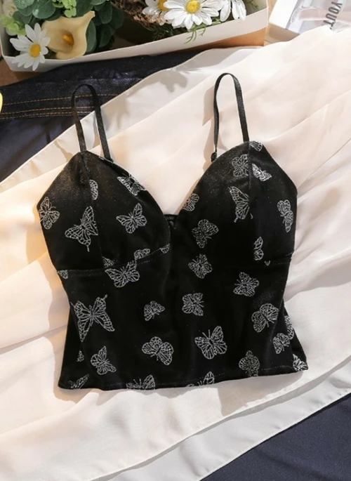 Black Butterfly Crop Top | Siyeon – Dreamcatcher