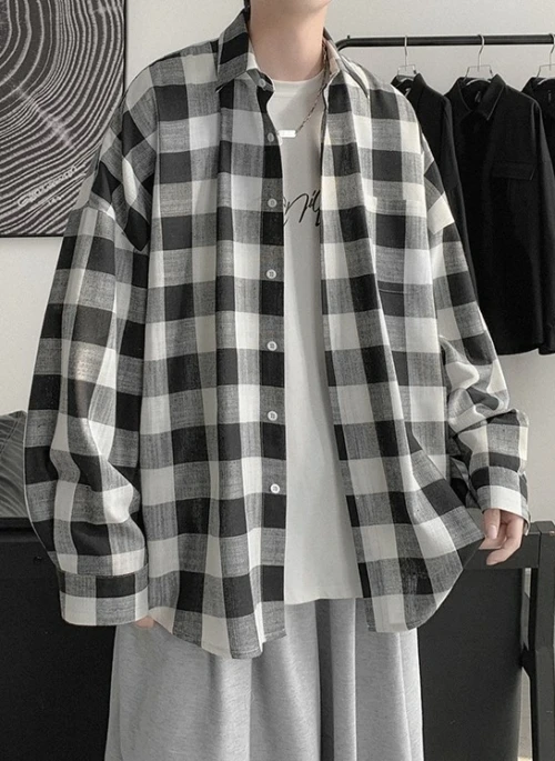 Black And White Plaid Shirt | DK – Seventeen