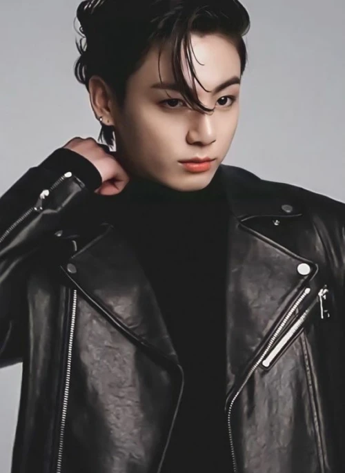 Black Oblique Zipper Punk Jacket | Jungkook – BTS