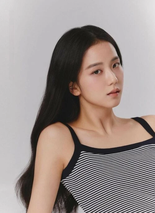 Black And White Striped Sling Top | Jisoo – BlackPink