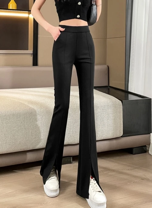 Black Front Slit Pants | Jisoo – BlackPink