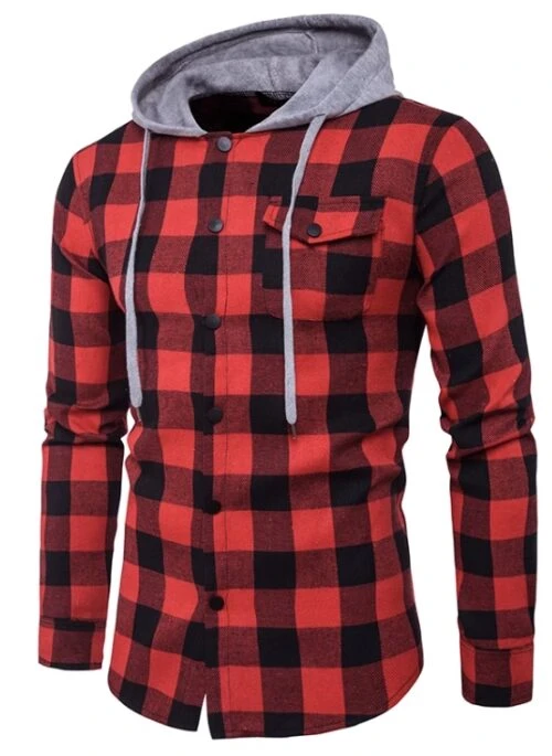 Red Checkered Hooded Shirt | Felix – Stray Kids