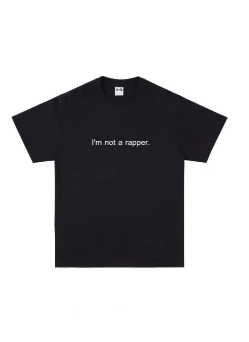 Black ‘I’m Not A Rapper’ Printed T-Shirt | Taeyong – NCT