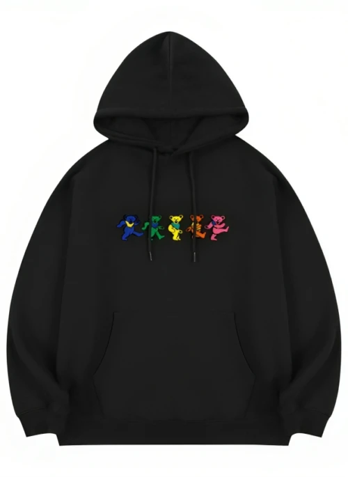 Black Dancing Bears Hoodie | Haerin - NewJeans