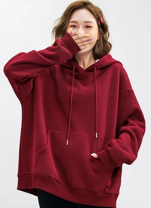 Wine Red Drawstring Hoodie | Changbin – Stray Kids