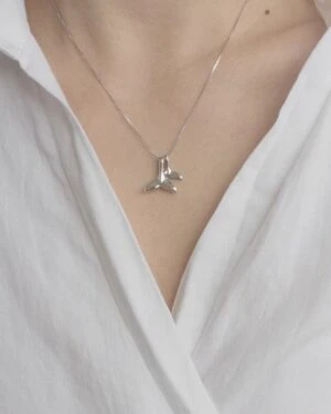 Silver Dolphin Tail Necklace Silver | J-Hope - BTS