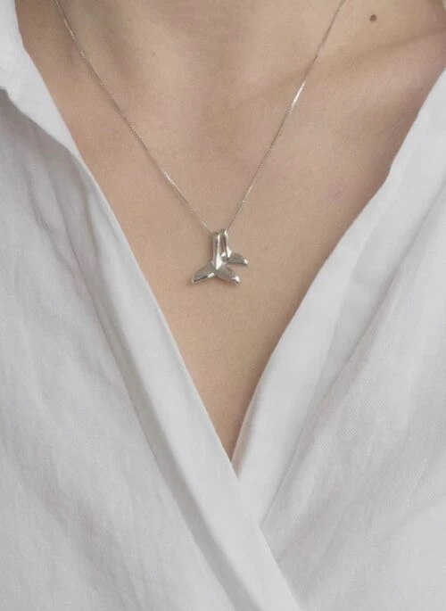 Silver Dolphin Tail Necklace Silver | J-Hope – BTS