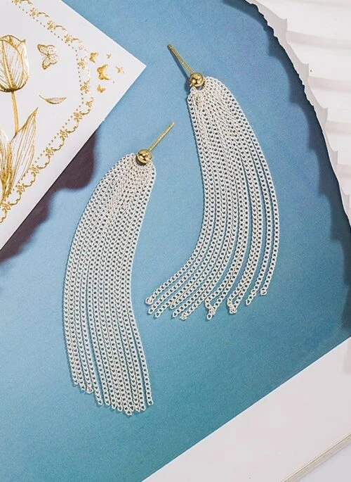 Silver  Ball Tassel Earrings | Hong Hae In – Queen Of Tears