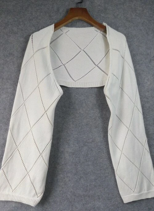 White Cut-Out Crop Cardigan | Karina – Aespa