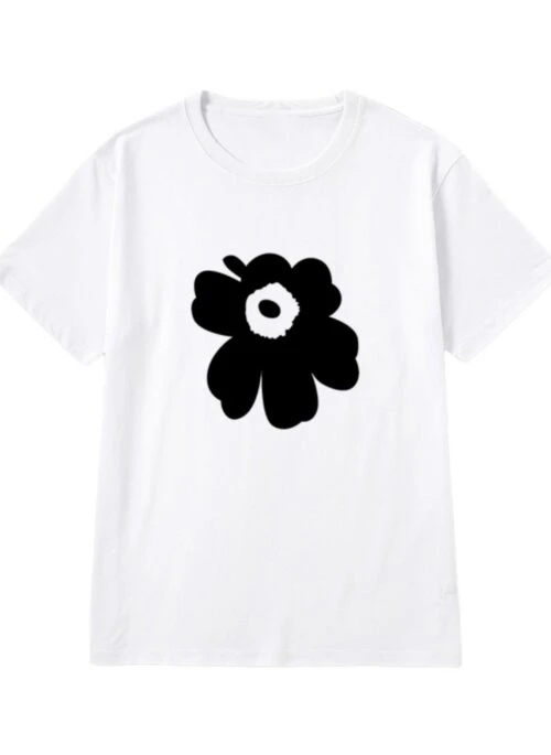 White Flower Printed T-Shirt | Asahi – Treasure