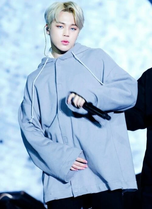 Blue Loose Fitting Shirt with Hood | Jimin – BTS