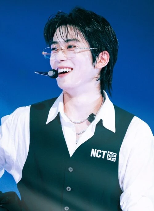 Gold Rectangle Frameless Glasses | Jaehyun – NCT