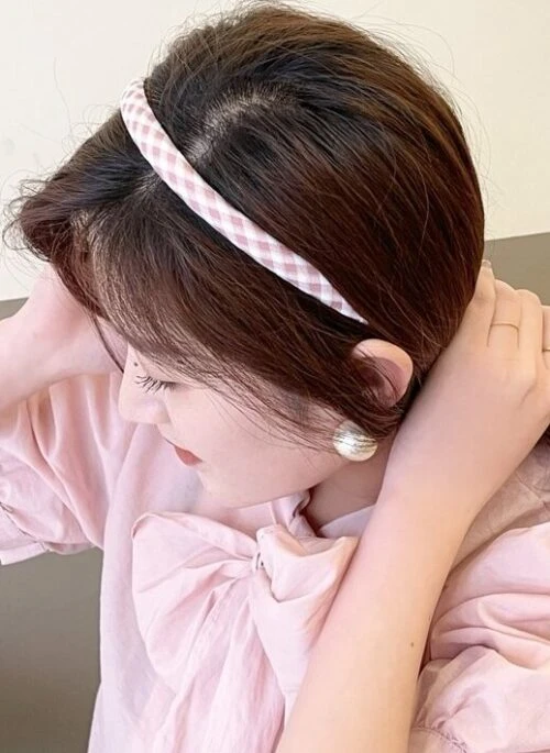 Pink Plaid Headband | Im Sol – Lovely Runner