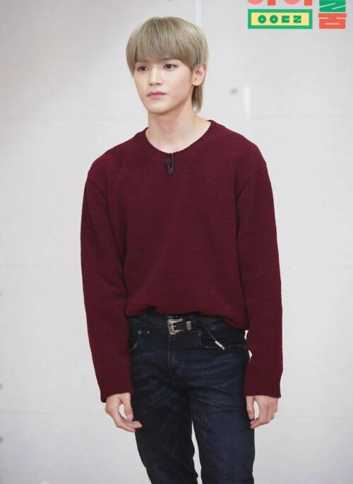 Red Crewneck Knit Sweater | Taeyong – NCT