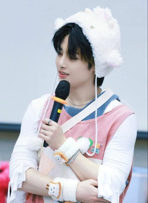 White Cute Lamp-Ears Headband | Jisung – Stray Kids