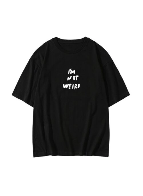 Black I’m Not Weird Print Shirt | Mina – TWICE