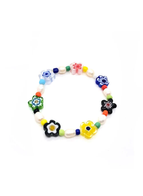 Multicolored Flower Bead Bracelet | Lisa – BlackPink