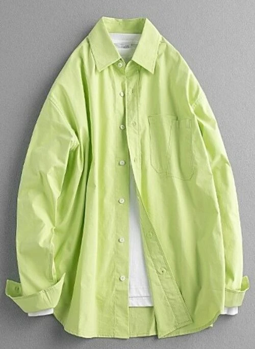 Bright Green Long Sleeves Shirt | Jay – Enhypen