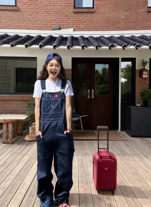 Blue Denim Front Pocket Overalls | Taehyung – BTS