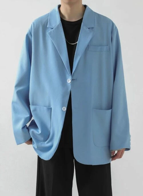 Blue Oversized Blazer Suit Jacket | Yunhyeong – iKON