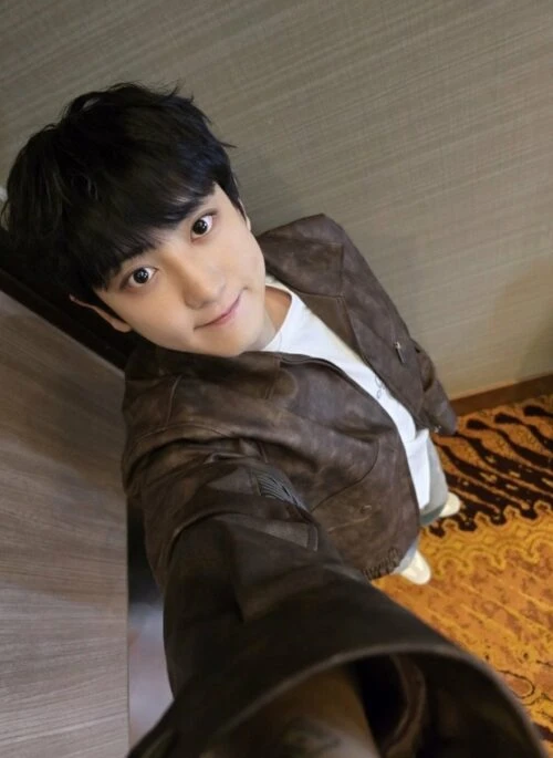 Brown Faux Leather Bomber Jacket | Chanyeol – EXO