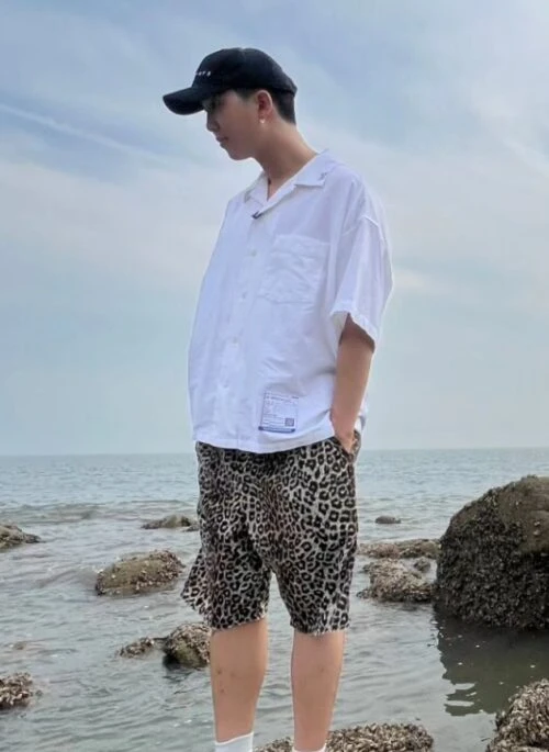 Brown Leopard Print Casual Shorts | RM – BTS