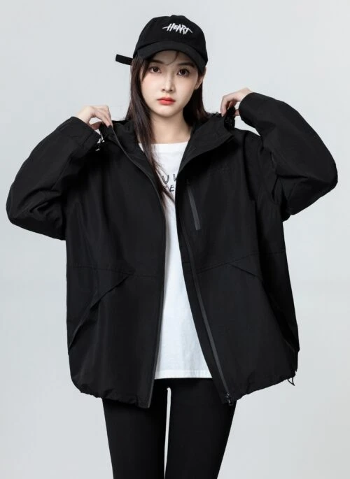 Hooded Black Assault Jacket Outwear Casual