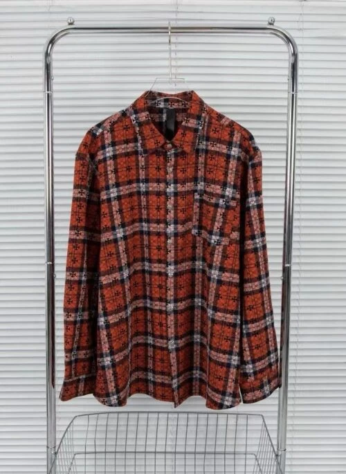 Red Plaid Cross Pattern Shirt | Felix – Stray Kids