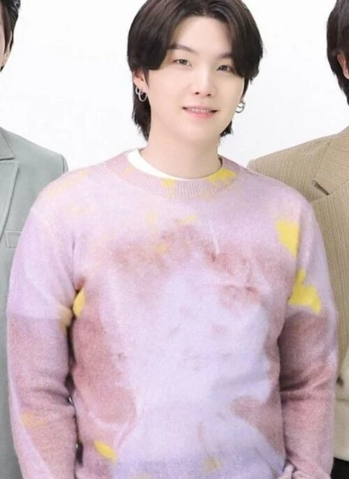 Pink Gradient Tie-Dye Knit Sweater | Suga – BTS