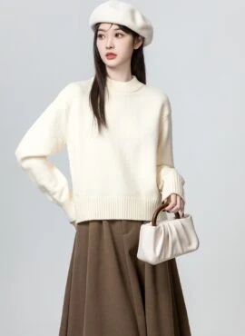 Beige Thick Knit Sweater