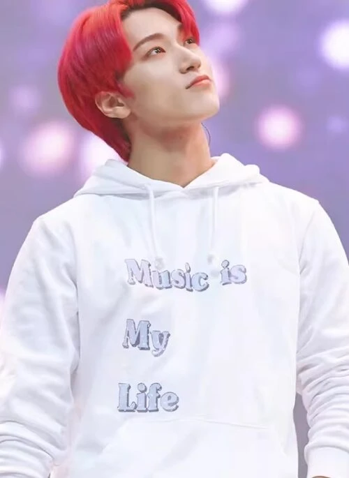 White Music Is My Life Hoodie | San – ATEEZ